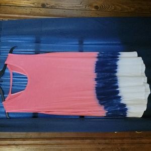 Sz 22/24 Livi (Lane Bryant) Cut out back tank, tie dye design